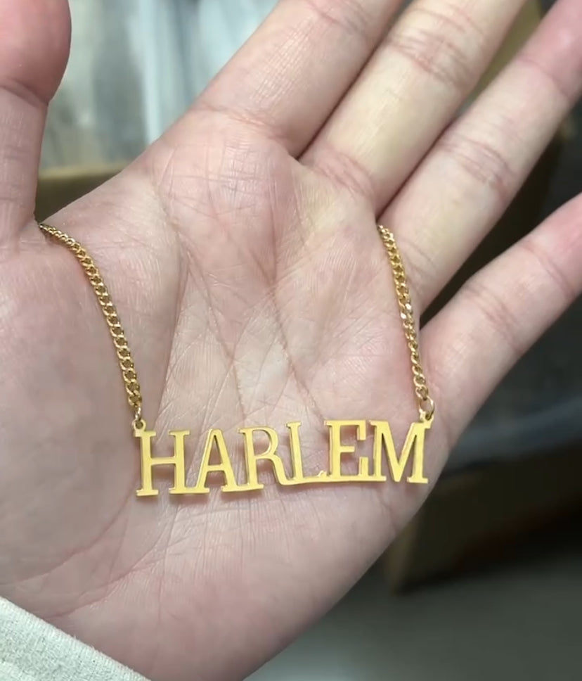 Harelm | Name plate necklace